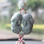 [翡翠]聚财貔貅车挂